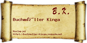 Buchmüller Kinga névjegykártya